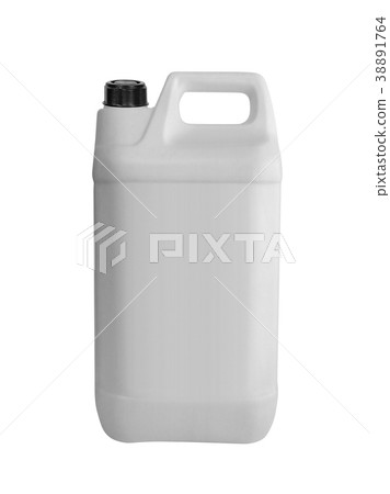 White plastic jerrycan on white background 38891764