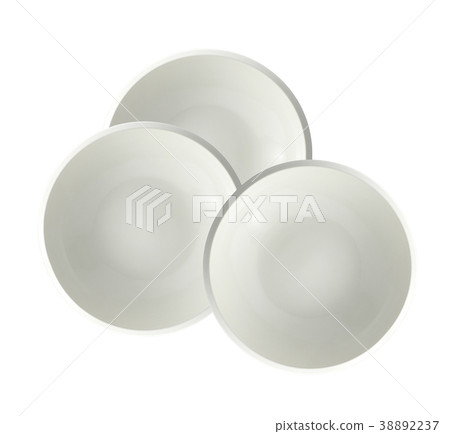White plates on white background 38892237