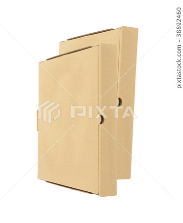 Two Pizza boxes isolated on white 38892460