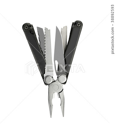 Steel multitool isolated Steel multitool isolated 38892593