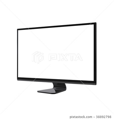 Computer monitor, Wide screen isolated  38892798