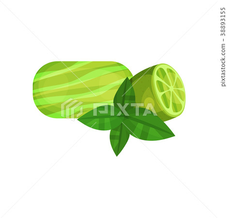 Natural handmade soap, half of juicy lime and 38893155