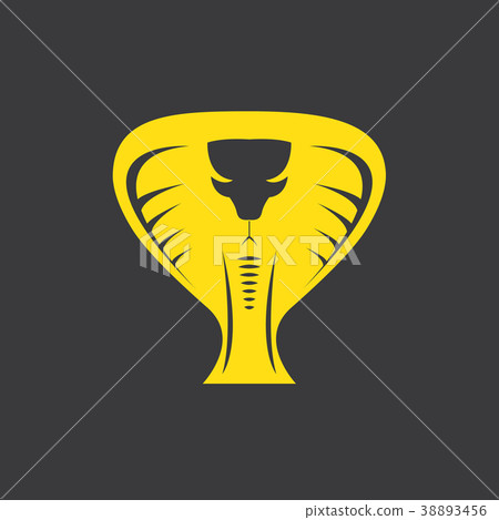 vector dangerous cobra snake head with hood logo 38893456