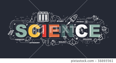 Design Concept Of Word SCIENCE Website Banner. Design Concept Of Word SCIENCE Website Banner. 38893561