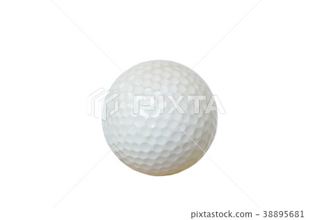 Golf ball on white background 38895681