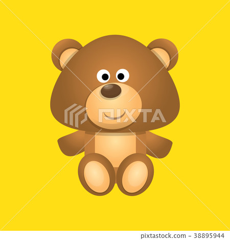 vector funny and ute Teddy bear cartoon character 38895944