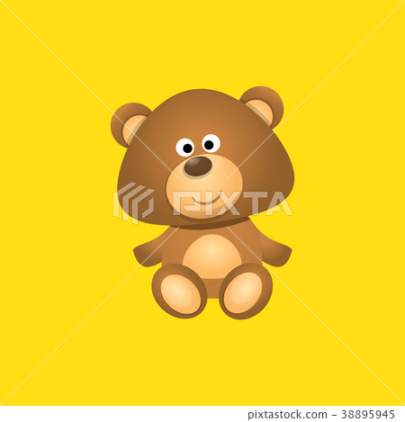 vector funny and ute Teddy bear cartoon character 38895945