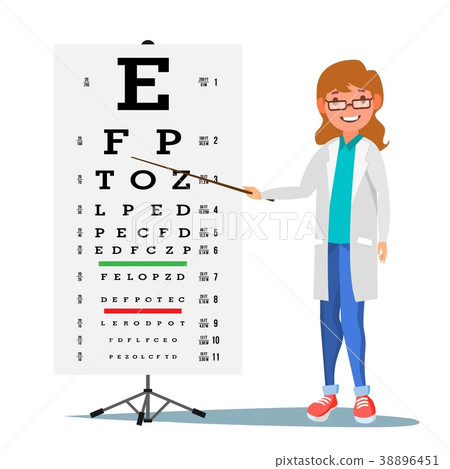 Female Ophthalmology Vector. Medical Eye 38896451