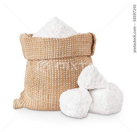 salt in bag and pieces of salt 38897292
