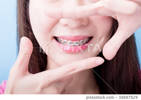 woman make frame gesture woman make frame gesture 38897829