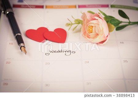 Reminder Wedding day in calendar planning  38898413