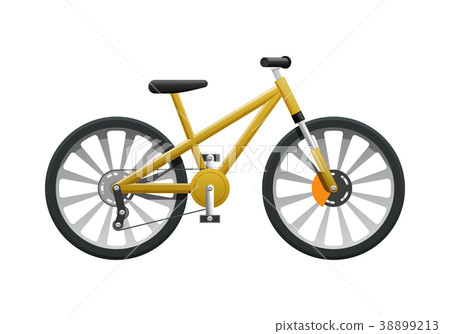 Transport. Isolated Yellow Modern Sport Bicycle 38899213