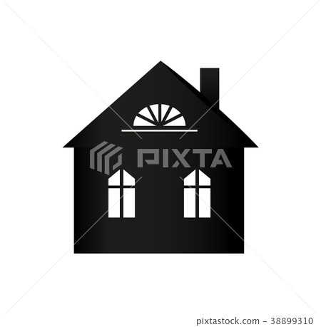 Buildings Silhouette Colorless Vector Illustration 38899310