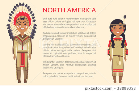 North America Traditional Vector Illustration 38899358
