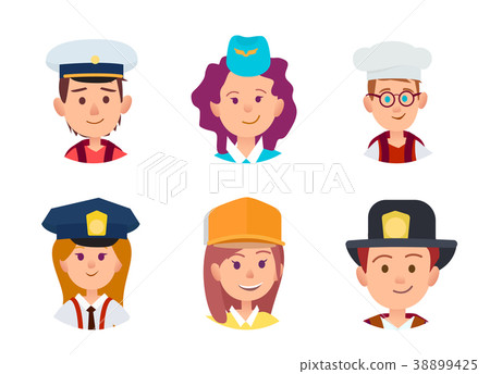 Concept of Six Children in Different Professions 38899425