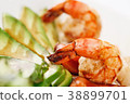 Dish shrimp with avocado 38899701