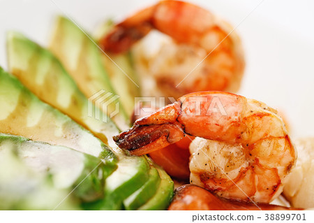 Dish shrimp with avocado Dish shrimp with avocado 38899701