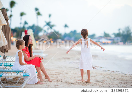 Beautiful mother and her adorable little daughters 38899871