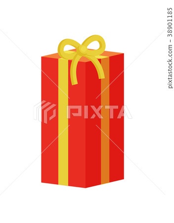 Present Gift Box Decorated by Ribbons with Bows Present Gift Box Decorated by Ribbons with Bows 38901185