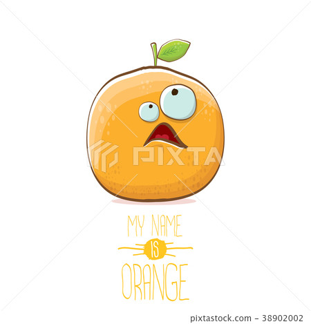 vector funny cartoon cute orange character - Stock Illustration ...