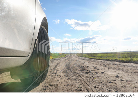 Landscape is summer. Green trees and grass in a 38902164