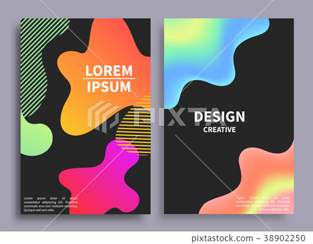 Banners Collection with Blots Vector Illustration 38902250