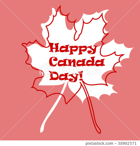 Vector drawn Canada day banner with white  38902571
