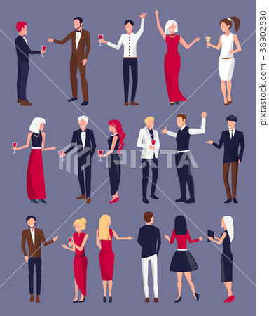 People Dressed Formally on Vector Illustration - Stock Illustration ...