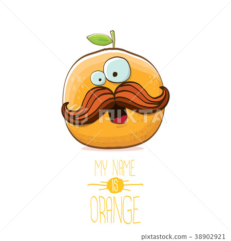 Vector Funny Cartoon Cute Orange Character Stock Illustration