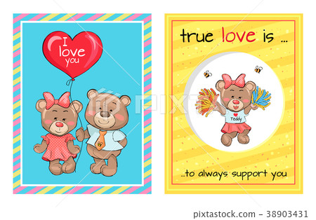 True Love is Support Teddy Girl Bears Air Balloon True Love is Support Teddy Girl Bears Air Balloon 38903431