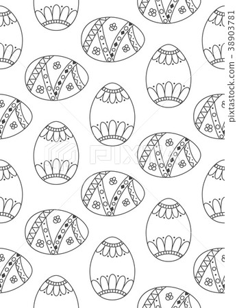 Vector Easter eggs pattern. Easter background Vector Easter eggs pattern. Easter background 38903781