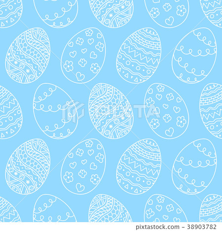 Vector Easter seamless pattern with easter eggs Vector Easter seamless pattern with easter eggs 38903782