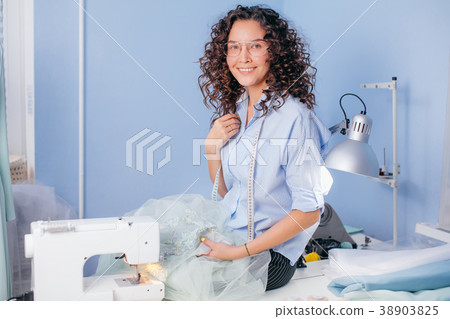 dressmaker sitting on the table with creased 38903825