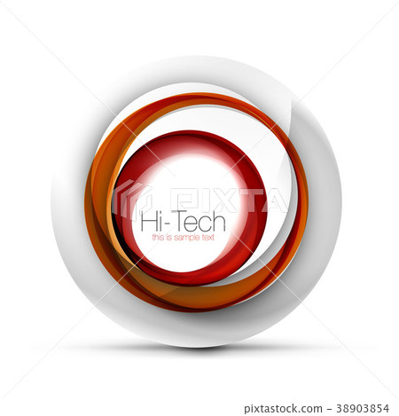 Digital techno sphere web banner, button or icon 38903854