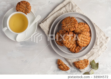 Homemade healthy aquafaba vegan cookies with tea Homemade healthy aquafaba vegan cookies with tea 38904572