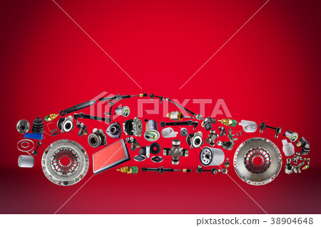 Passenger car assembled from new spare auto parts 38904648