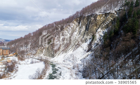 Aerial view of Carpathian mountains in winter Aerial view of Carpathian mountains in winter 38905565
