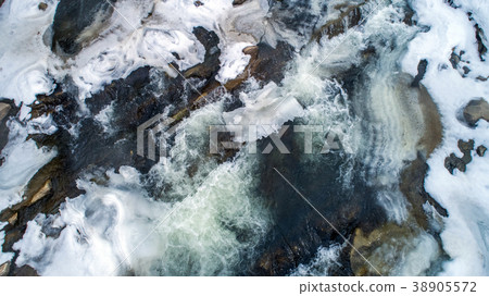 View of a mountain river in the Carpathians in View of a mountain river in the Carpathians in 38905572