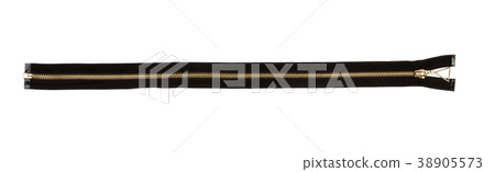 black zipper isolated over white background 38905573