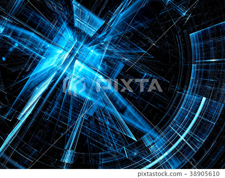 Futuristic portal - abstract digitally generated - Stock Illustration ...
