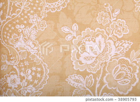 Vintage yellow wallpaper with victorian pattern Vintage yellow wallpaper with victorian pattern 38905793