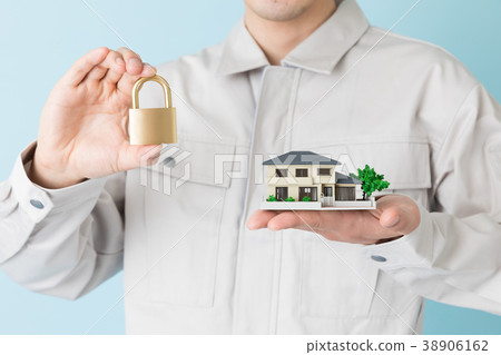 野外工作者藍色背面圖像 野外工作者藍色背面圖像 38906162