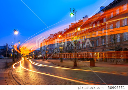 Beautiful street in Old Town of Warsaw, Poland 38906351