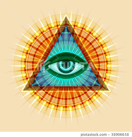 图库插图 all-seeing eye(the eye of providence)