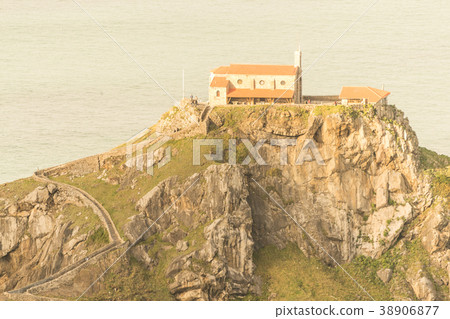 San Juan de Gaztelugatxe on top of an island 38906877