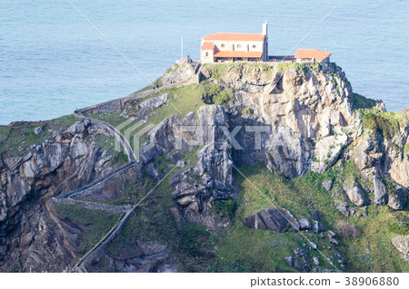 San Juan de Gaztelugatxe on top of an island 38906880