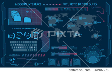 Futuristic Interface Hud Design, Infographic Futuristic Interface Hud Design, Infographic 38907260