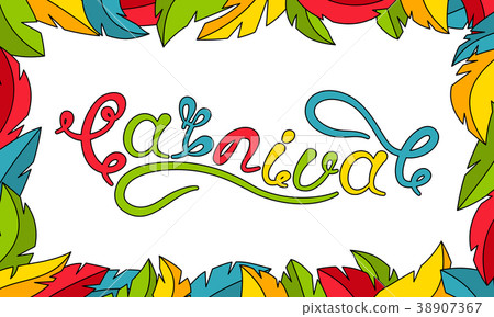 Calligraphic Lettering for Carnival Party. Frame 38907367