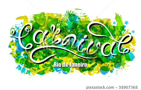 Carnival Lettering for Rio de Janeiro, Background 38907368