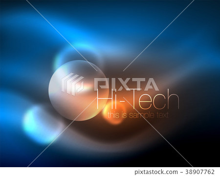 Blurred neon glowing circle, hi-tech modern bubble Blurred neon glowing circle, hi-tech modern bubble 38907762